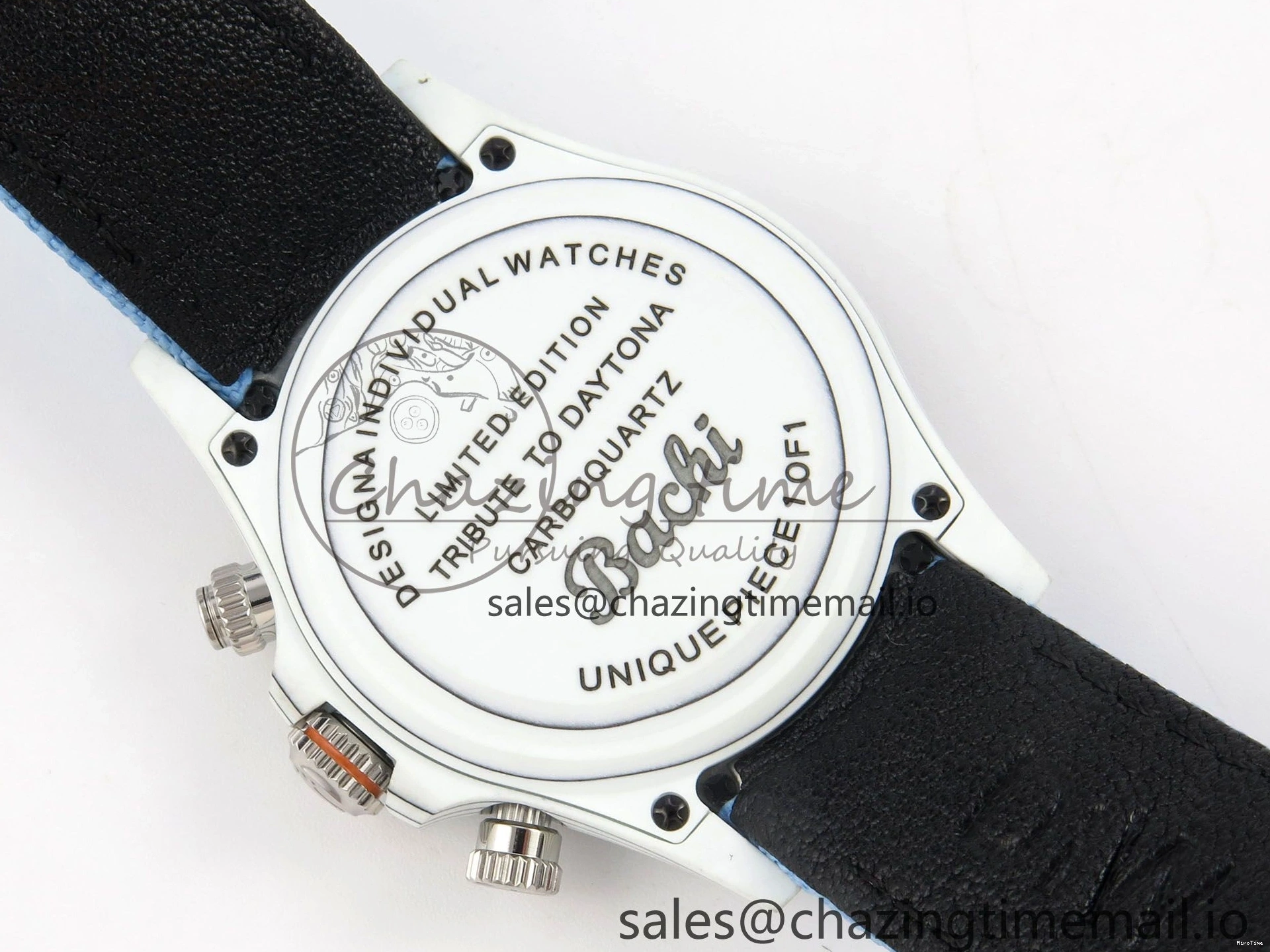 MiroTime 0106 Attractive Daytona DIW Carbon Case and Bezel DIWF Edition Black Dial on Blue Nylon Strap A 71